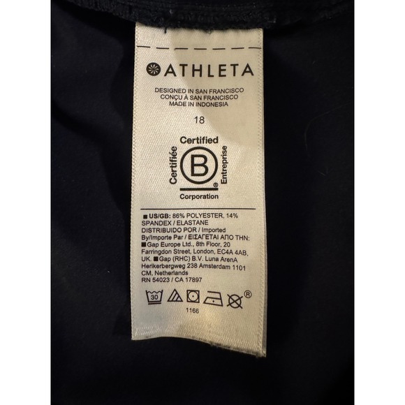 Athleta Arrival Straight Leg Cropped Pants Women Size 18 Navy stretch drawstring - Picture 5 of 5